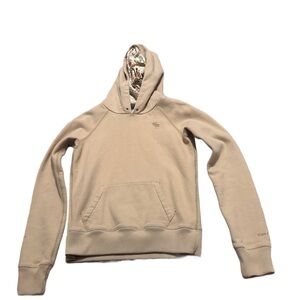 Ezra Fitch Vintage Hoodie Embroidery and Sequin Large Beige